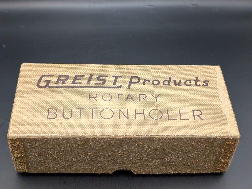 Greist Rotary Sewing Machine Attachments Button Holer with Box
